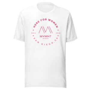 Here For Women - White Unisex t-shirt (Coral)